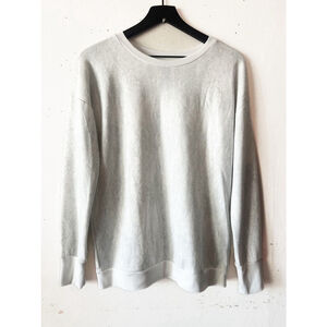 Mondetta White Jacquard Sweatshirt Women’s Small | Cozy Winter Neutral